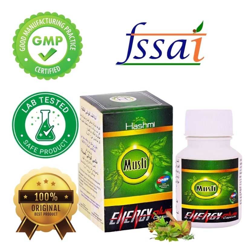 Hashmi Musli Energy Plus Capsule - Ayurvedic Medicine – For Stamina, Muscle Growth, Immunity & Overall Wellbeing